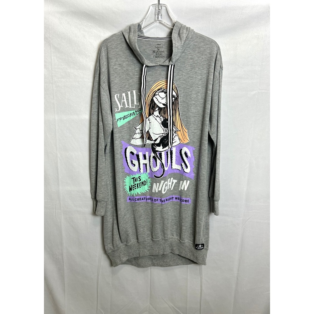 Disney Nightmare Before Christmas Sally Ghouls Night In Hooded Sleep Dress Large - Picture 2 of 11